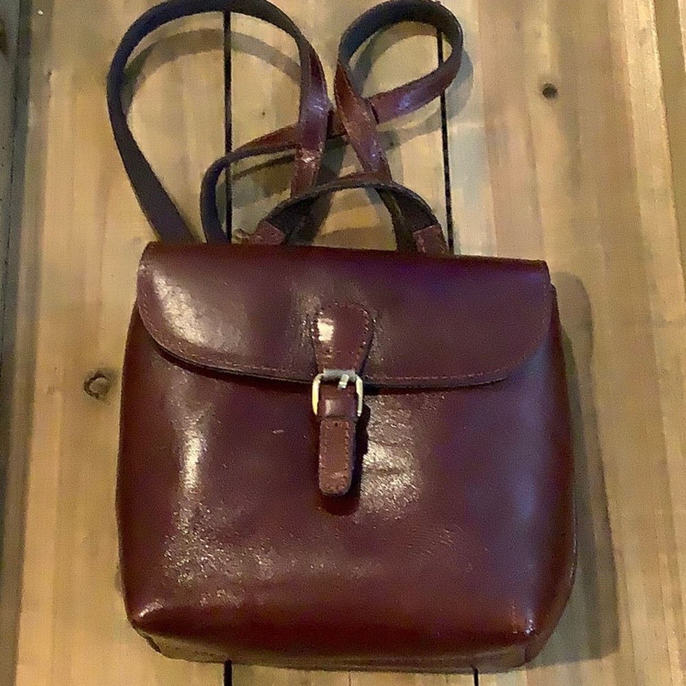 PATRICIA NASH 100% Leather Suede CherryBrown
Handbag Purse Travel Boho Backpack